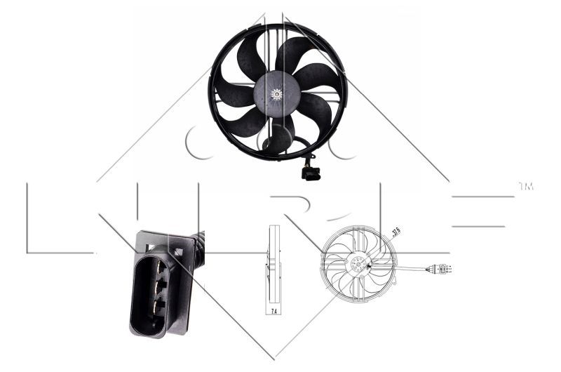 NRF 47409 - Ventilátor motora -