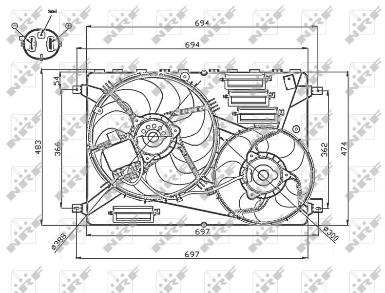 NRF 47754 - Ventilátor motora -