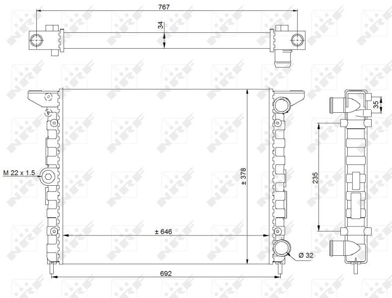 NRF 519523 - Chladič vody -