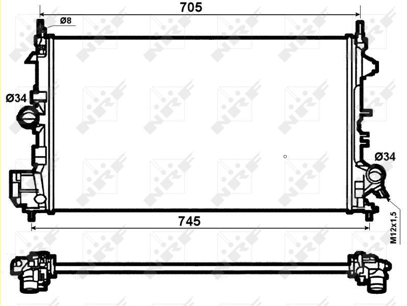 NRF 53074 - Chladič vody -