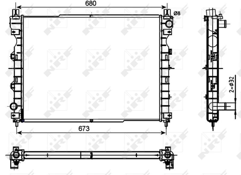 NRF 53096 - Chladič vody -