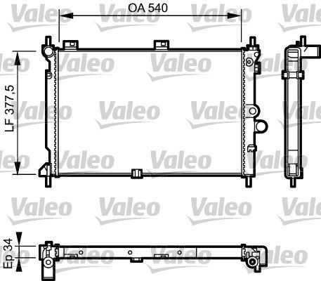 Valeo 731022 - Chladič vody -