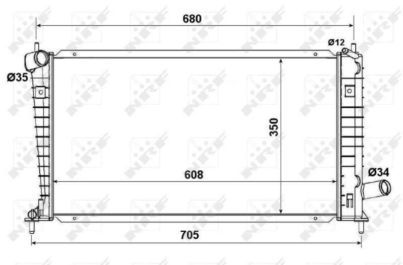 NRF 53189 - Chladič vody -