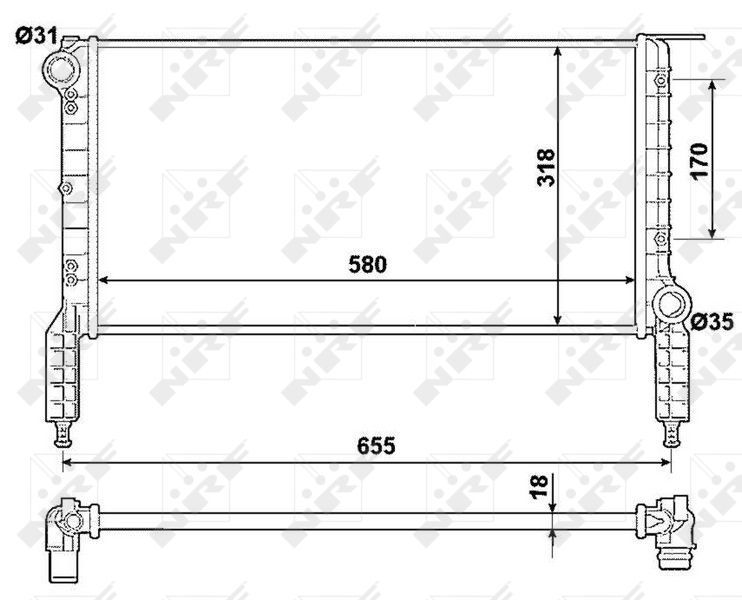 NRF 53788 - Chladič vody -