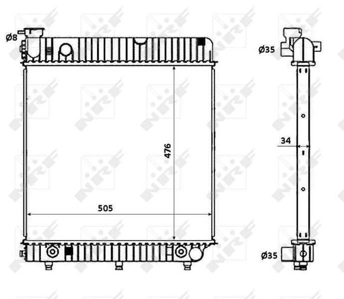 NRF 53875 - Chladič vody -