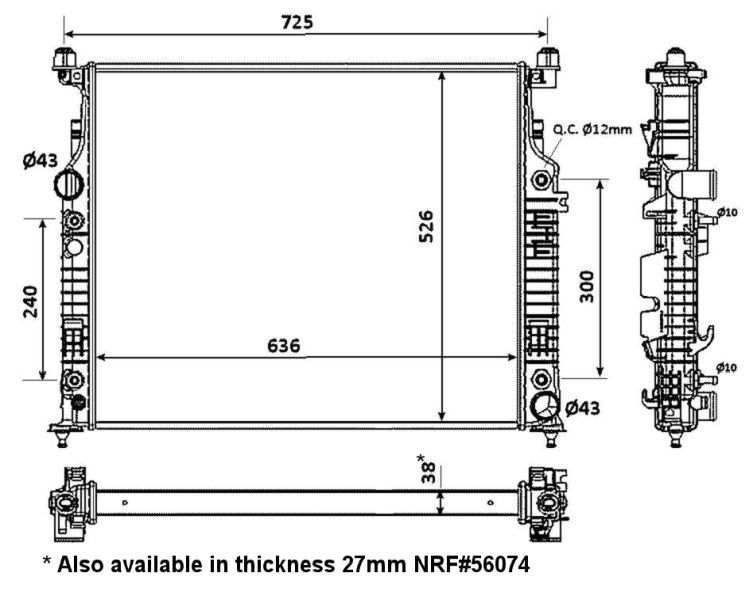 NRF 53936 - Chladič vody -