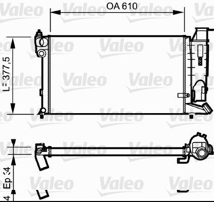 Valeo 731176 - Chladič vody -
