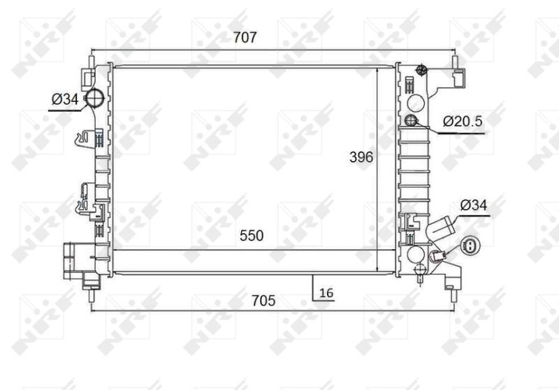 NRF 58504 - Chladič vody -