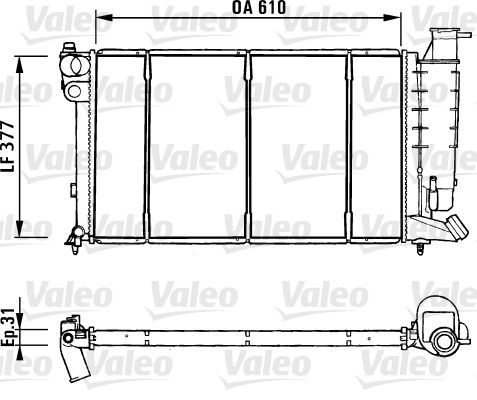 Valeo 731181 - Chladič vody -