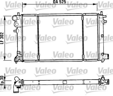 Valeo 731186 - Chladič vody -