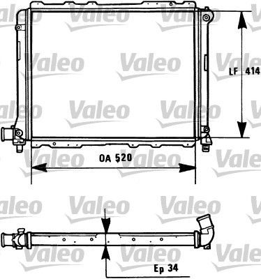 Valeo 731282 - Chladič vody -