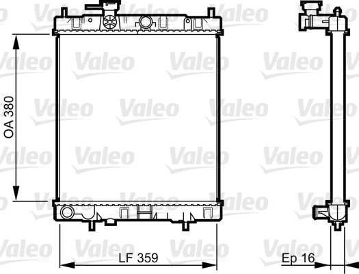 Valeo 731287 - Chladič vody -