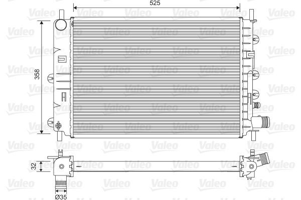 Valeo 731300 - Chladič vody -