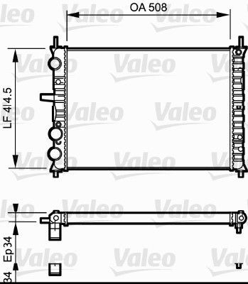 Valeo 731306 - Chladič vody -