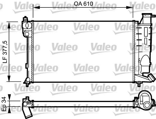 Valeo 731389 - Chladič vody -