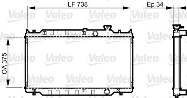 Valeo 731417 - Chladič vody -