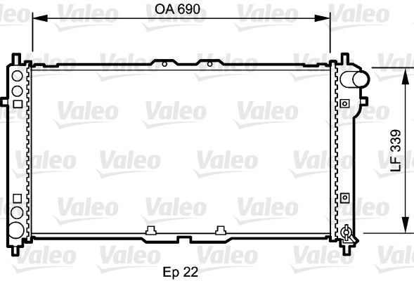 Valeo 731472 - Chladič vody -