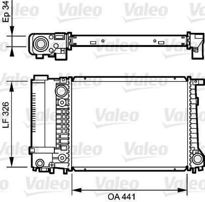 Valeo 731520 - Chladič vody -