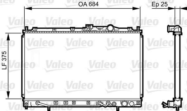 Valeo 731649 - Chladič vody -