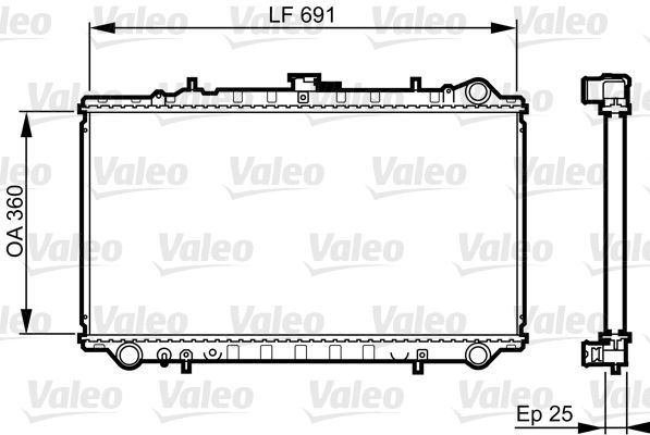 Valeo 731674 - Chladič vody -