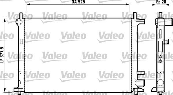Valeo 731736 - Chladič vody -