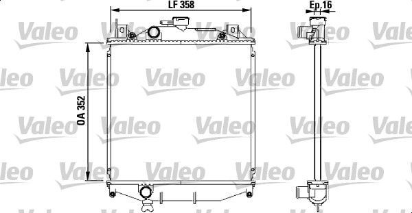 Valeo 731828 - Chladič vody -