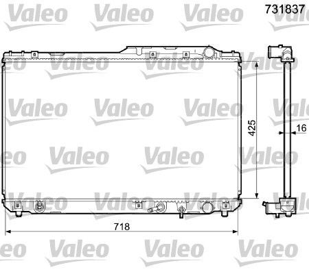 Valeo 731837 - Chladič vody -