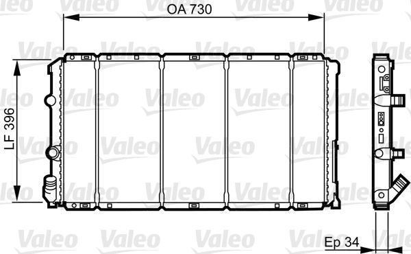 Valeo 732050 - Chladič vody -
