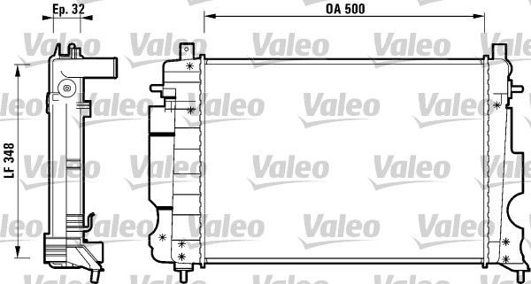 Valeo 732122 - Chladič vody -