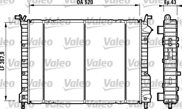 Valeo 732147 - Chladič vody -