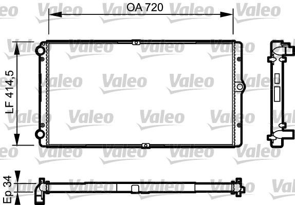 Valeo 732177 - Chladič vody -