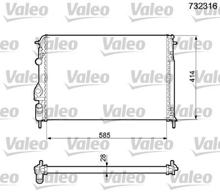 Valeo 732316 - Chladič vody -