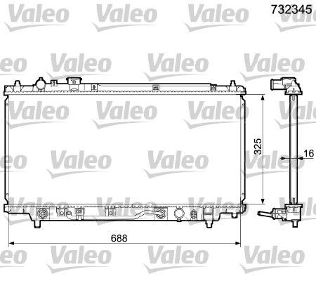 Valeo 732345 - Chladič vody -