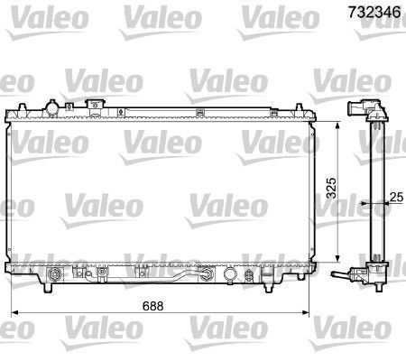 Valeo 732346 - Chladič vody -