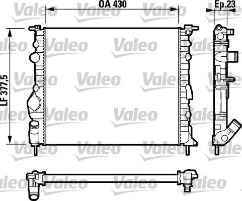 Valeo 732389 - Chladič vody -