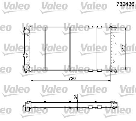 Valeo 732436 - Chladič vody -