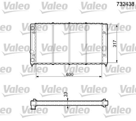 Valeo 732438 - Chladič vody -