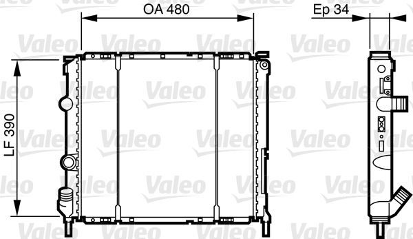 Valeo 732474 - Chladič vody -