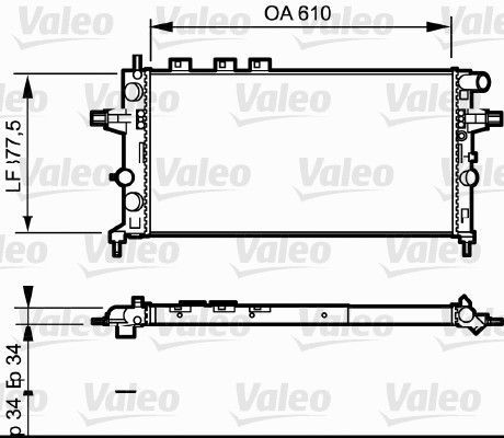 Valeo 732550 - Chladič vody -
