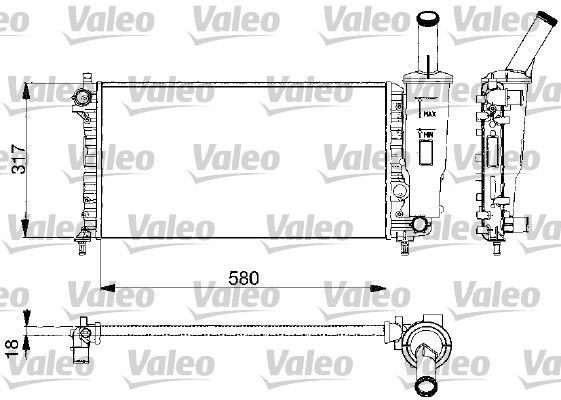Valeo 732578 - Chladič vody -