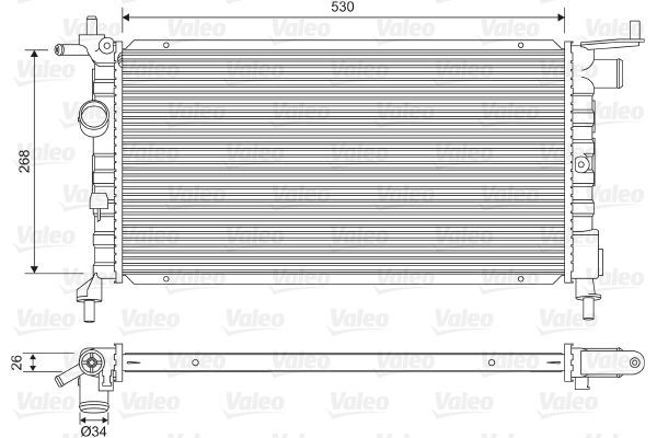 Valeo 732606 - Chladič vody -