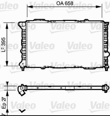 Valeo 732696 - Chladič vody -