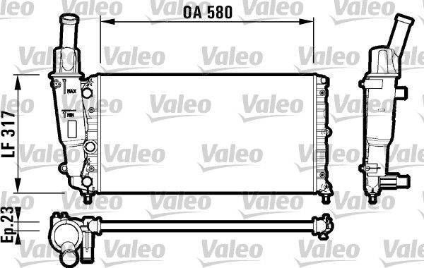 Valeo 732705 - Chladič vody -