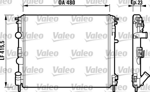 Valeo 732721 - Chladič vody -