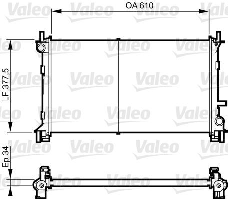 Valeo 732735 - Chladič vody -