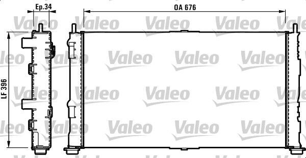 Valeo 732755 - Chladič vody -