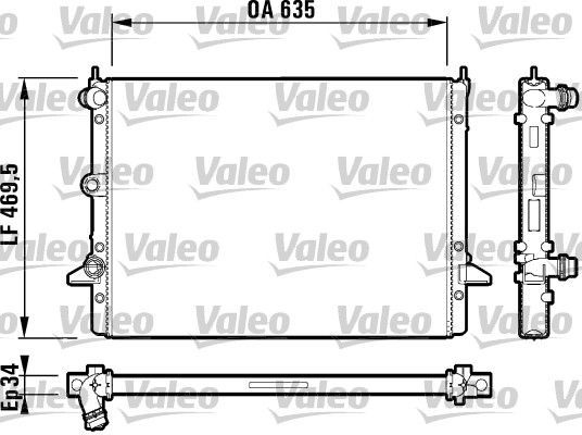 Valeo 732786 - Chladič vody -