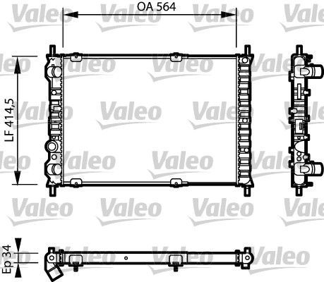 Valeo 732787 - Chladič vody -