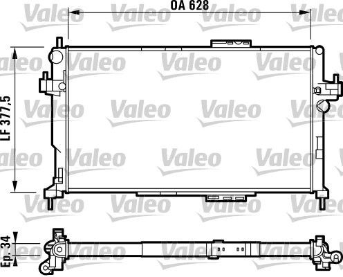 Valeo 732824 - Chladič vody -