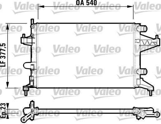 Valeo 732825 - Chladič vody -